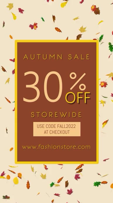 Fall Store Poster Copy of Fall Autumn Sale Event Poster Template | PosterMyWall