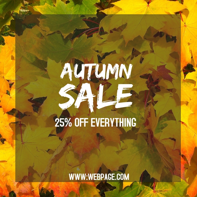 fall autumn sale instagram post template | PosterMyWall