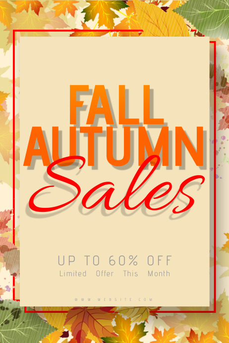 Fall Store Poster Fall Autumn Sales Template | PosterMyWall