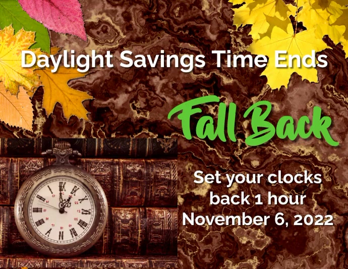 Fall Back 2022 Template | PosterMyWall