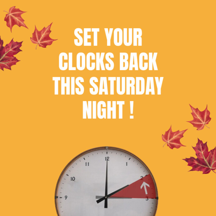 Fall Back Memo Plantilla de Fall Back Daylight Saving Time | PosterMyWall