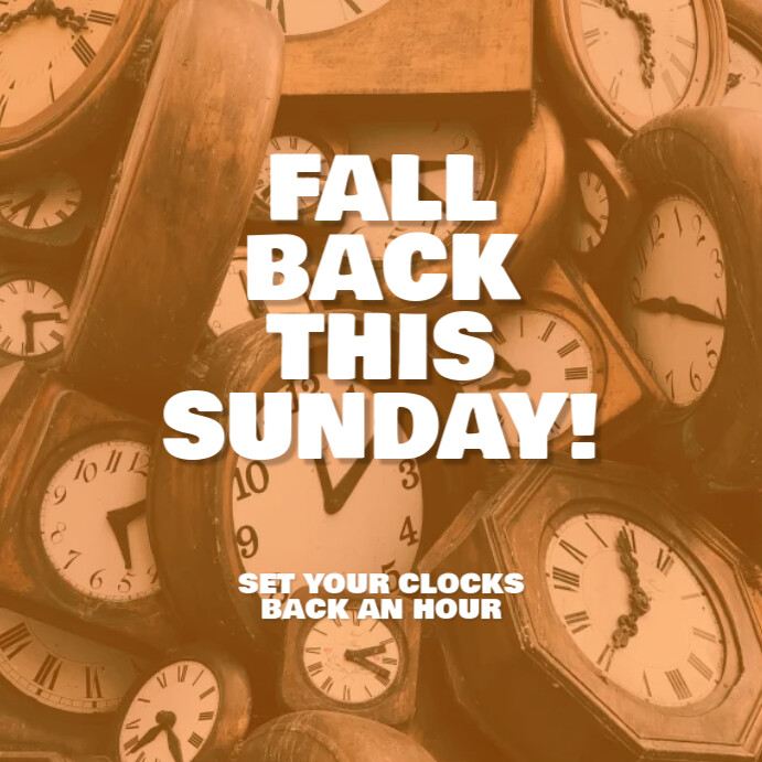 Fall Back Memo Copy of Fall Back Daylight Saving Time | PosterMyWall