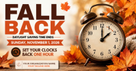 Marron Daylight Saving Time Immagine condivisa di Facebook Template