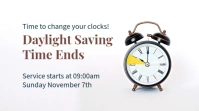 Fall Back Daylight Saving Time Ends Digitale display (16:9) template