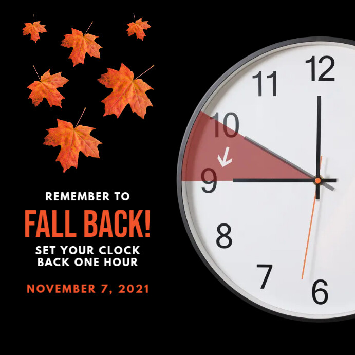 Fall Back Memo Copy of Fall Back Daylight Saving Time Ends | PosterMyWall