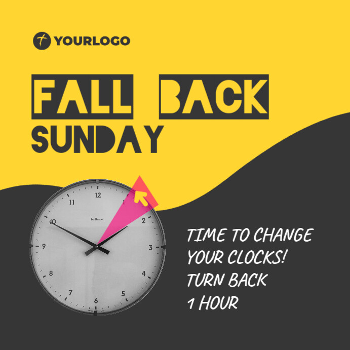 Fall Back Memo Plantilla de Fall Back Daylight Saving Time Ends | PosterMyWall