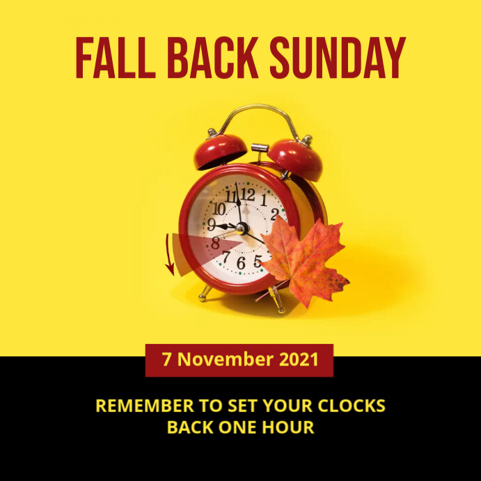 Fall Back Memo Copy of Fall Back Daylight Saving Time Ends | PosterMyWall