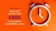 Fall Back Daylight Saving Time Ends Digital Display (16:9) template