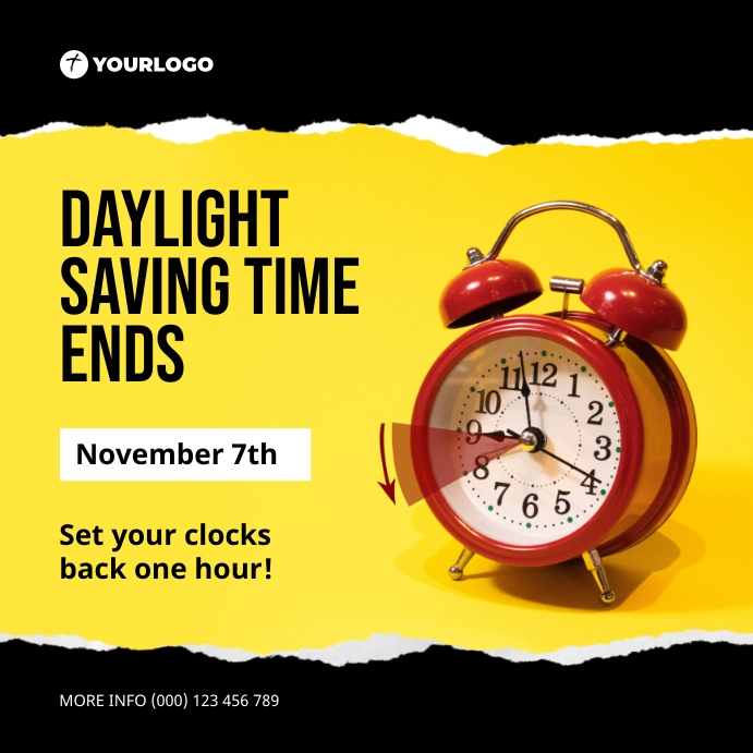 Fall Back Daylight Saving Time Ends Iphosti le-Instagram template