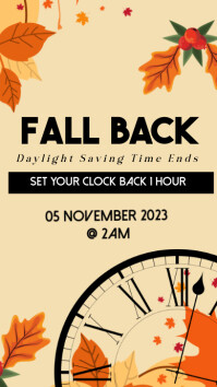 Fall Back Memo Daylight saving time Template | PosterMyWall