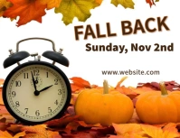 fall Back Daylight Saving Time Reminder | Autumn Clock Change Poster Template Flyer (us Letter)