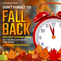 Fall Back Daylight Savings Instagram Post template