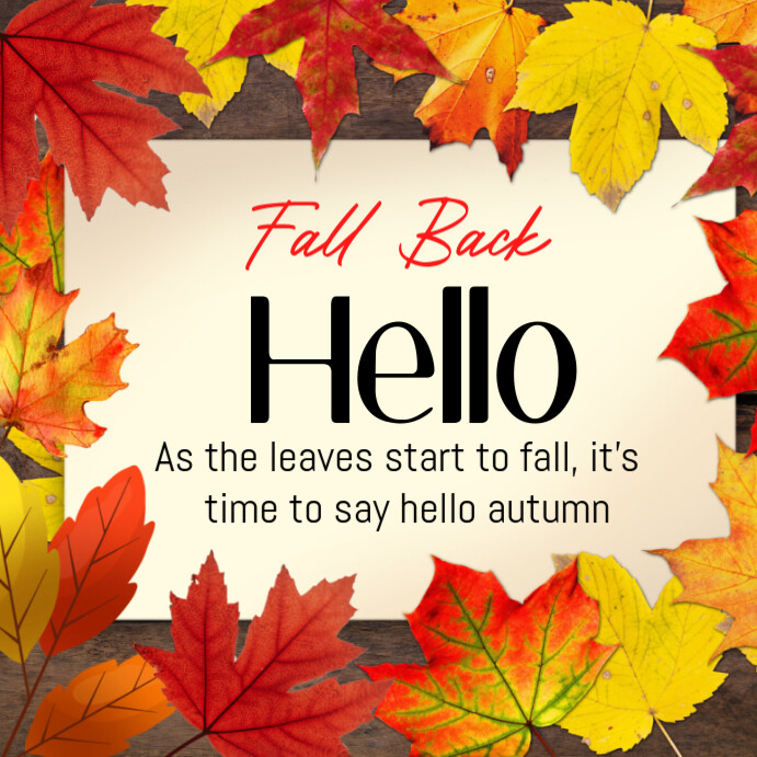Fall back Template | PosterMyWall