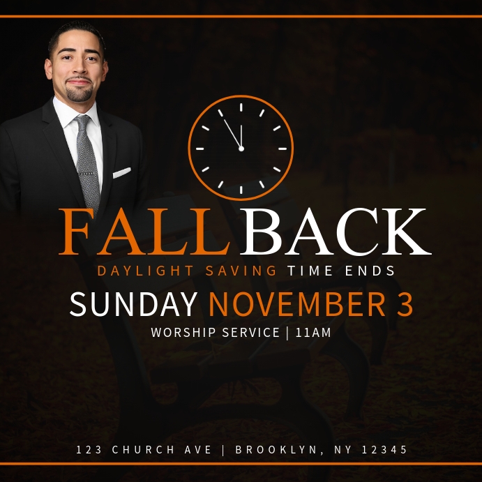 Fall Back Instagram Post template