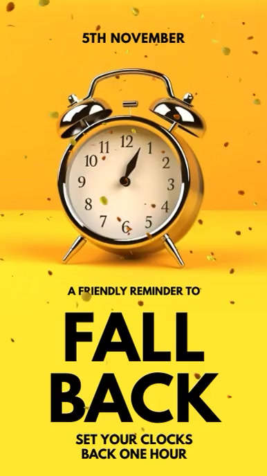 Fall Back Template | PosterMyWall