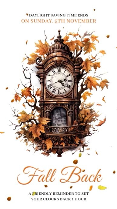 Fall Back Spanish Plantilla de Fall Back | PosterMyWall
