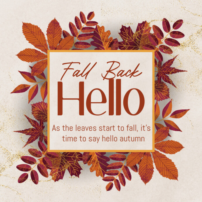 Fall Simple Back Copy of Fall back | PosterMyWall