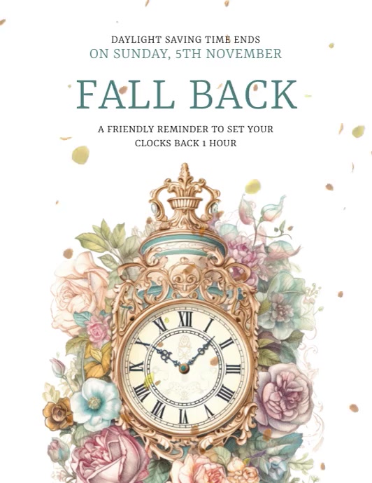 Fall Back Template | PosterMyWall