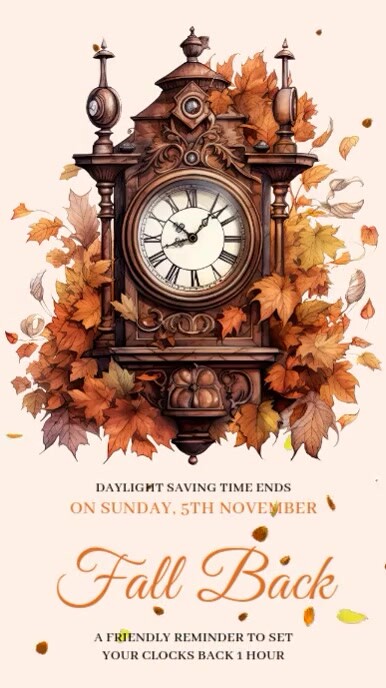 Fall Back Template | PosterMyWall