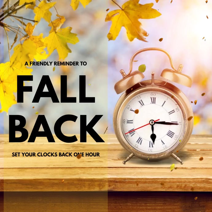 Fall Back Template | PosterMyWall