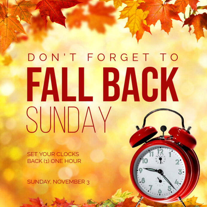 Plantilla de Fall Back | PosterMyWall