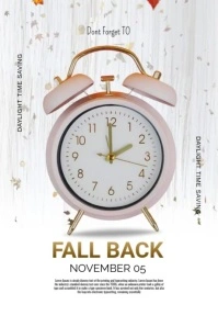 Fall back Poster template