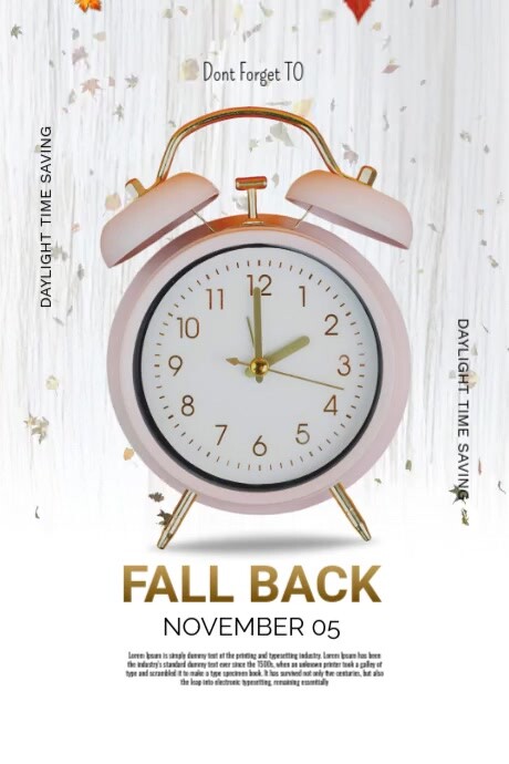Fall back Template | PosterMyWall