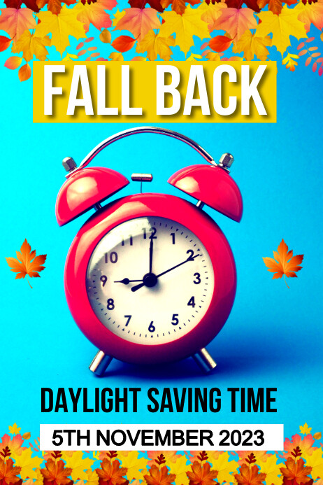 Copy of fall back | PosterMyWall