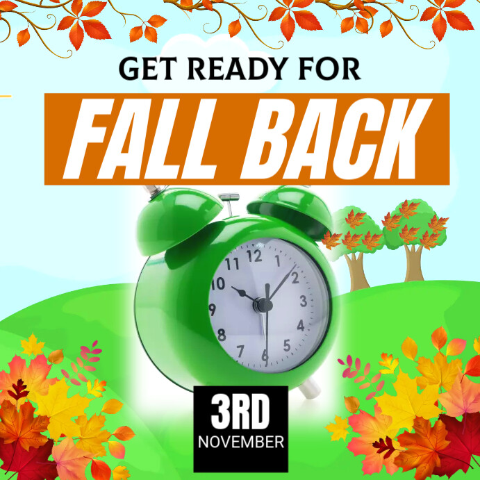 fall back Template PosterMyWall