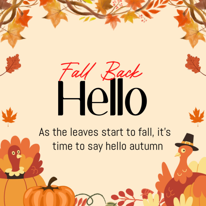 Fall back Template | PosterMyWall