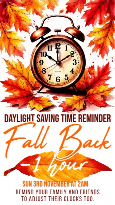 Fall Back Watermark Fall Back Template | PosterMyWall