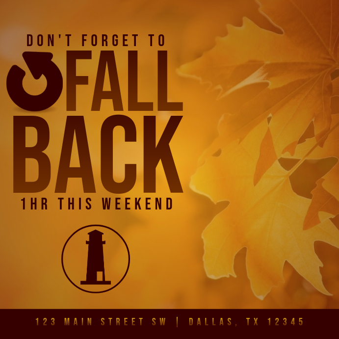 Copy of Fall Back | PosterMyWall