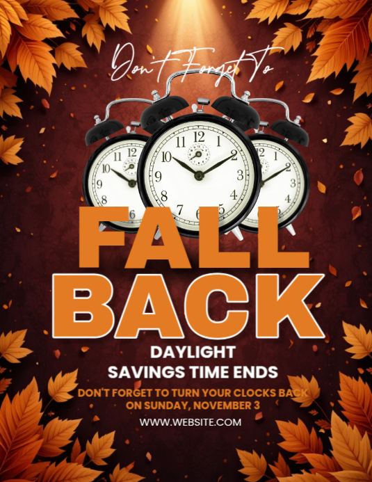 Fall Back Flyer (us Letter) Template | PosterMyWall