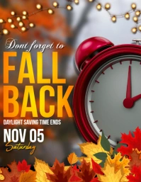 Fall back flyer Pamflet (Letter AS) template