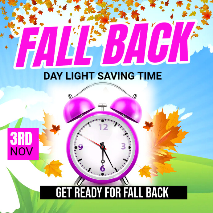 fall back Instagram post Template | PosterMyWall