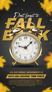 Fall back instagram story template