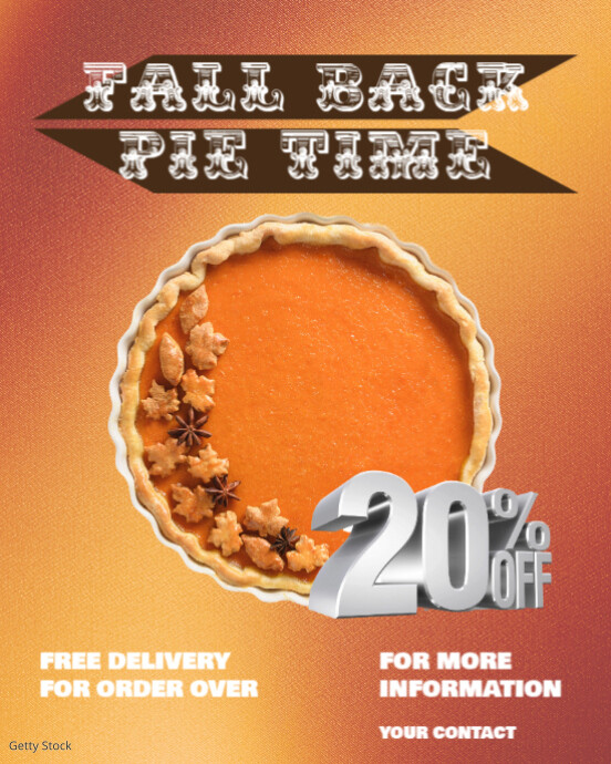 Fall Back Pie Time Template | PosterMyWall