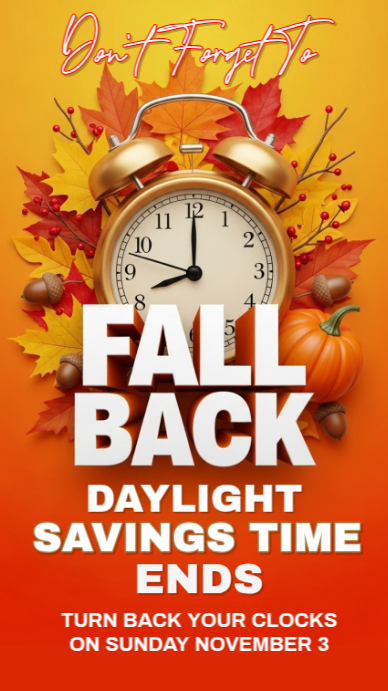Plantilla de fall back post | PosterMyWall