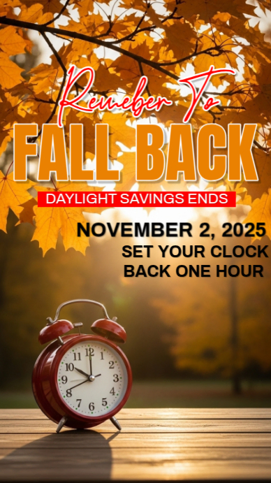 fall back poster Instagram Story template