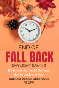 Fall Back Poster Poster Plakat template