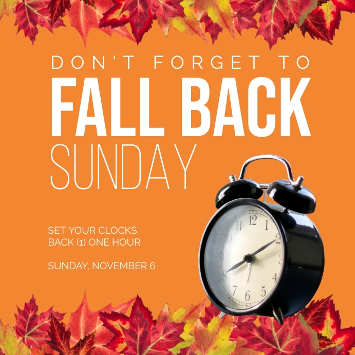 fall back sunday Template | PosterMyWall