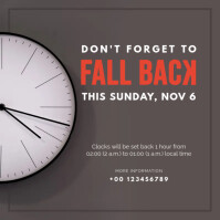 Fall Back Sunday Template | PosterMyWall