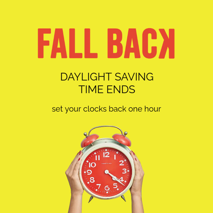 Plantilla de Fall back sunday | PosterMyWall