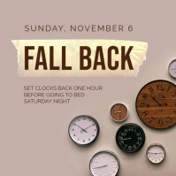 Fall Back Sunday Template | PosterMyWall