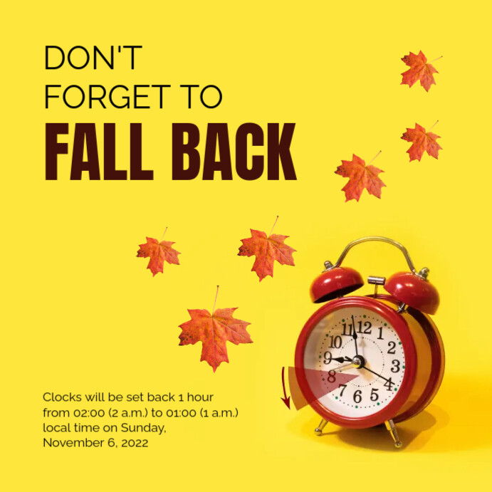 Fall back sunday Template | PosterMyWall
