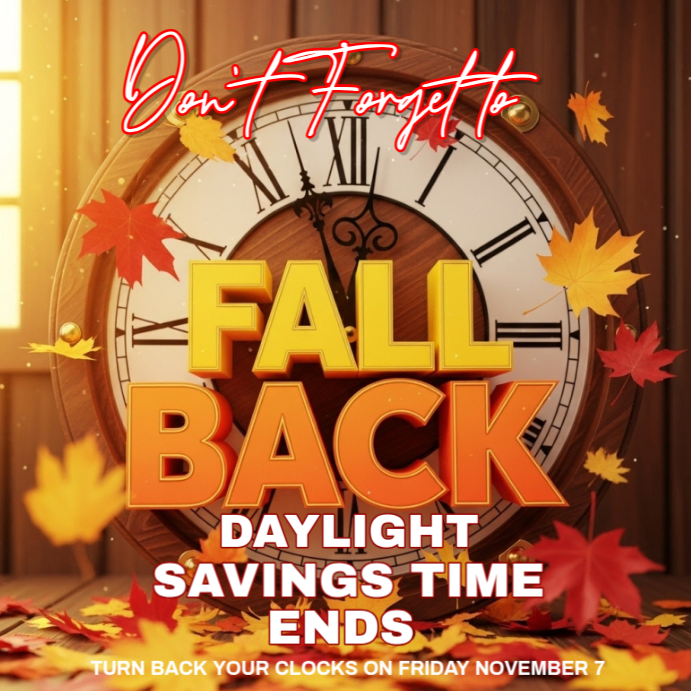 Fall Back Template Instagram Post | PosterMyWall