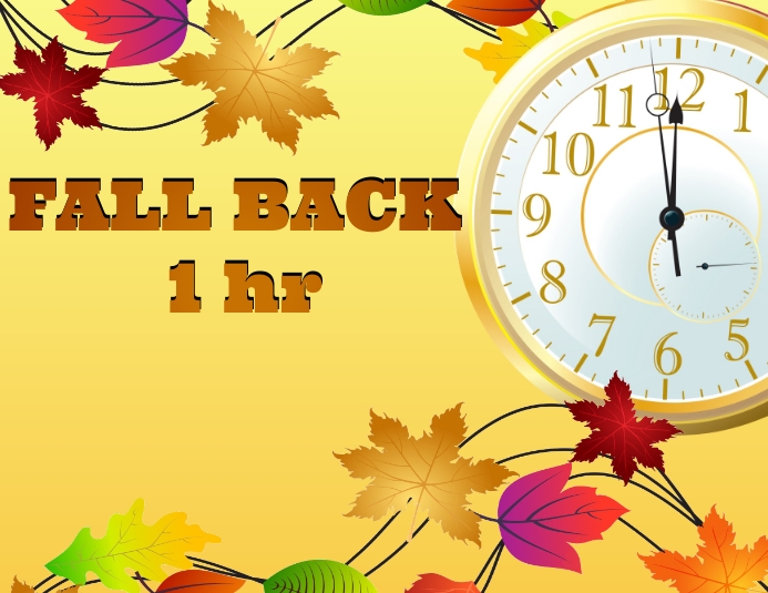 Fall Back Memo Fall Back Time Change 1 Template | PosterMyWall