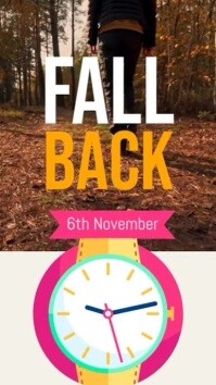 Fall Back Instagram Story Template | PosterMyWall
