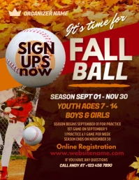 Fall Ball Season Flyer Рекламная листовка (US Letter) template