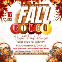 Blanc Fall Bingo Night Fundraiser Instagram Plasing Template